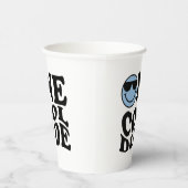 Gobelets En Papier Wavy Blue Preppy Smile Un Cool Dude 1er anniversai (Droite)