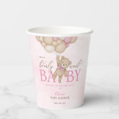Gobelets En Papier We Can Bearly Wait Pink Baby Shower (Verso)