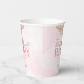 Gobelets En Papier We Can Bearly Wait Pink Baby Shower (Droite)