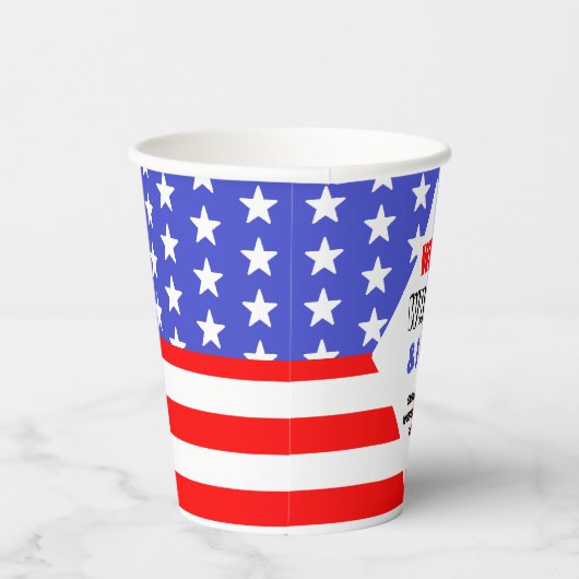 Gobelets En Papier Wed, White & I Do Patriotic Mariage Event (Droite)