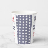 Gobelets En Papier Wedding shower de Couples Bleu Blanc Rétro (Droite)