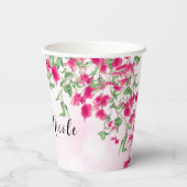 Gobelets En Papier Wedding shower forestier tropical des Bougainvilli (Verso)