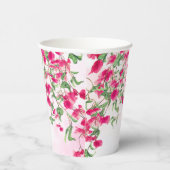 Gobelets En Papier Wedding shower forestier tropical des Bougainvilli (Droite)