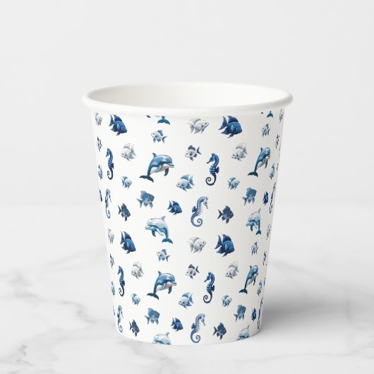 Gobelets En Papier Wedgewood Blue Ocean Créatures ! (Verso)