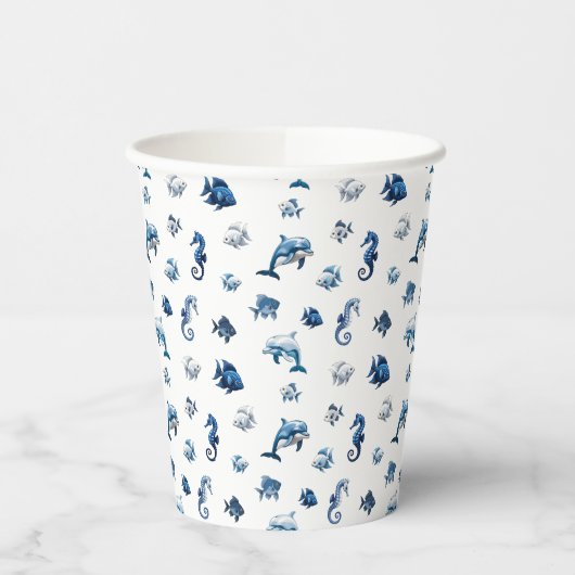 Gobelets En Papier Wedgewood Blue Ocean Créatures ! (Gauche)