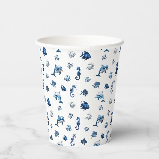 Gobelets En Papier Wedgewood Blue Ocean Créatures ! (Droite)