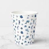 Gobelets En Papier Wedgewood Blue Ocean Créatures ! (Recto)