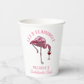 Gobelets En Papier Week-end de célibataire drôle de flamant rose (Recto)