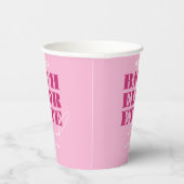 Gobelets En Papier Week-end de célibataire rose audacieux (Droite)