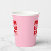 Gobelets En Papier Week-end de célibataire rose et rouge gras (Droite)