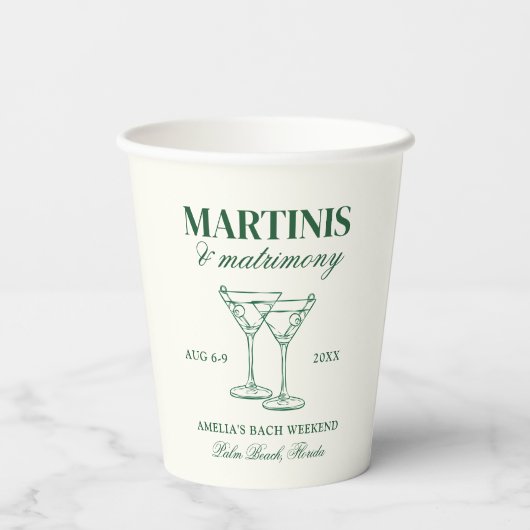 Gobelets En Papier Week-end de maris et mariage (Verso)