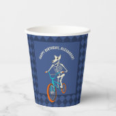 Gobelets En Papier Werewolf Skeleton on a BMX Bike Personalized (Recto)
