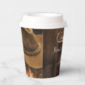 Gobelets En Papier Western Casquette et Lasso Graduation Party (Droite)