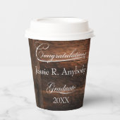 Gobelets En Papier Western Casquette et Lasso Graduation Party (Recto)