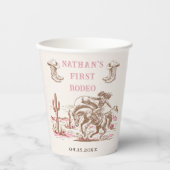 Gobelets En Papier Western Desert Boots Rodeo Birthday (Recto)