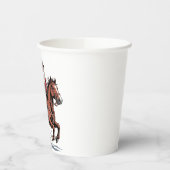 Gobelets En Papier Western Riding Rodeo Horse Cowboy Père Noël Noël (Gauche)