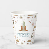 Gobelets En Papier Western Wild West Cowboy fête d'anniversaire (Recto)