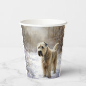 Gobelets En Papier Wheaten Terrier Laisser neiger Noël (Verso)