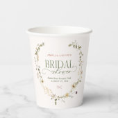 Gobelets En Papier Whimsal Fairytale Garden & Bows Fête des mariées (Verso)