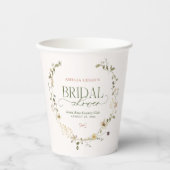 Gobelets En Papier Whimsal Fairytale Garden & Bows Fête des mariées (Recto)