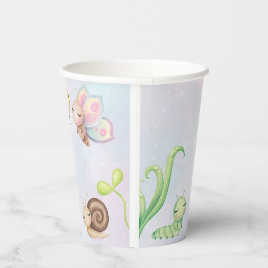 Gobelets En Papier Whimsical A Little Log Rainbow Fête des mariées (Droite)