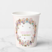 Gobelets En Papier Whimsical fairy garden 1st birthday  (Verso)