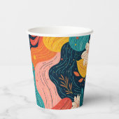 Gobelets En Papier Whimsical Floral Flow Paper cup (Verso)