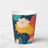 Gobelets En Papier Whimsical Floral Flow Paper cup (Droite)