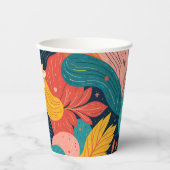 Gobelets En Papier Whimsical Floral Flow Paper cup (Recto)