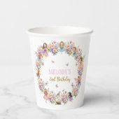 Gobelets En Papier Whimsical flower fairy garden 2nd birthday (Verso)