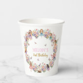 Gobelets En Papier Whimsical flower fairy garden 2nd birthday (Recto)