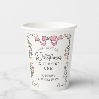 Gobelets En Papier Whimsical Garden Party Floral Doodday