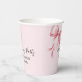 Gobelets En Papier Whimsical Pink Bow Birthday Party (Droite)