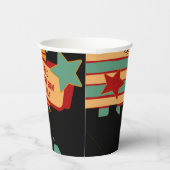 Gobelets En Papier Whimsical Retro Witch Hat Over Skyline Halloween (Droite)