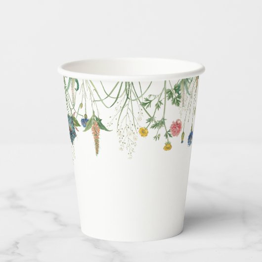 Gobelets En Papier Whimsical Secret Garden Fleurs sauvages (Verso)