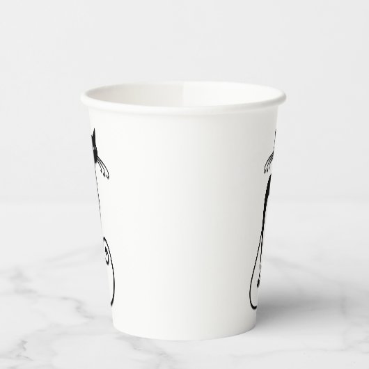 Gobelets En Papier Whimsical Skinny Chat noir (Gauche)