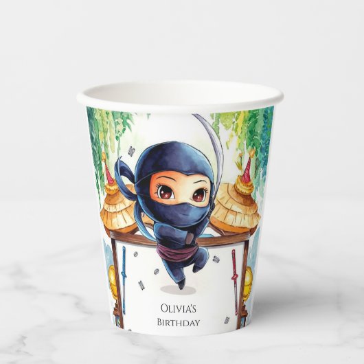 Gobelets En Papier Whimsical Spy Ninja Anniversaire (Recto)