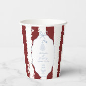 Gobelets En Papier Whimsical Stripes Handwritten Painted Wedding (Verso)