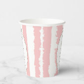 Gobelets En Papier Whimsical Stripes Handwritten Painted Wedding  (Droite)