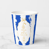 Gobelets En Papier Whimsical Stripes Handwritten Painted Wedding  (Recto)