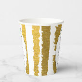 Gobelets En Papier Whimsical Stripes Handwritten Painted Wedding  (Droite)