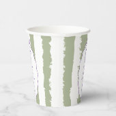 Gobelets En Papier Whimsical Stripes Handwritten Painted Wedding (Droite)