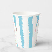 Gobelets En Papier Whimsical Stripes Handwritten Painted Wedding (Droite)