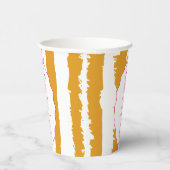 Gobelets En Papier Whimsical Stripes Handwritten Painted Wedding (Droite)