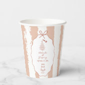 Gobelets En Papier Whimsical Stripes Handwritten Painted Wedding  (Verso)