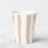 Gobelets En Papier Whimsical Stripes Handwritten Painted Wedding  (Droite)
