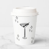 Gobelets En Papier Whimsical Tini Bit Martini Anniversaire (Verso)