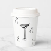 Gobelets En Papier Whimsical Tini Bit Martini Anniversaire (Recto)