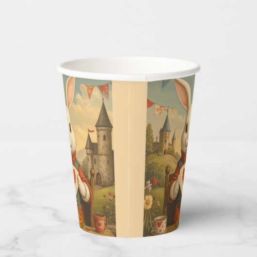 Gobelets En Papier Whimsical White Rabbit Hearts Enchanted Wonderland (Droite)