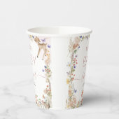 Gobelets En Papier Whimsical Woodland Animals Wildflower Baby Shower  (Gauche)